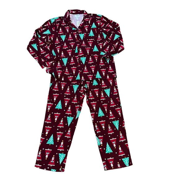 Old Navy Santa In The House Printed Flannel Pajama Set Womens XXL Tall - Picture 2 of 6